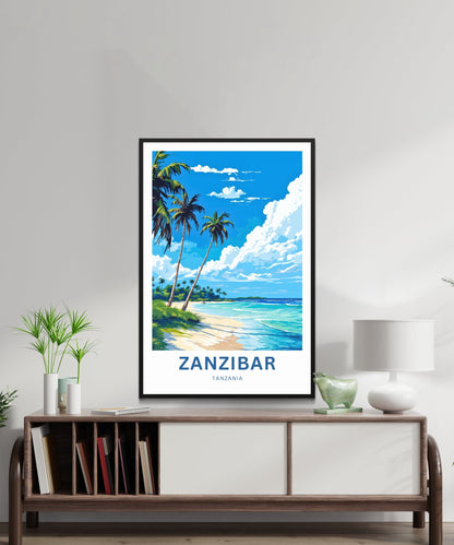 Zanzibar Travel Print - Zanzibar poster, Tanzania Wall Art, Framed present, Gift Tanzania Present - TravelTreasureCo