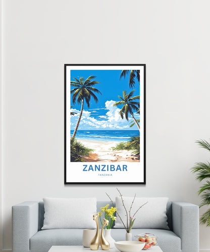 Zanzibar Travel Print - Zanzibar poster, Tanzania Wall Art, Framed present, Gift Tanzania Present - TravelTreasureCo