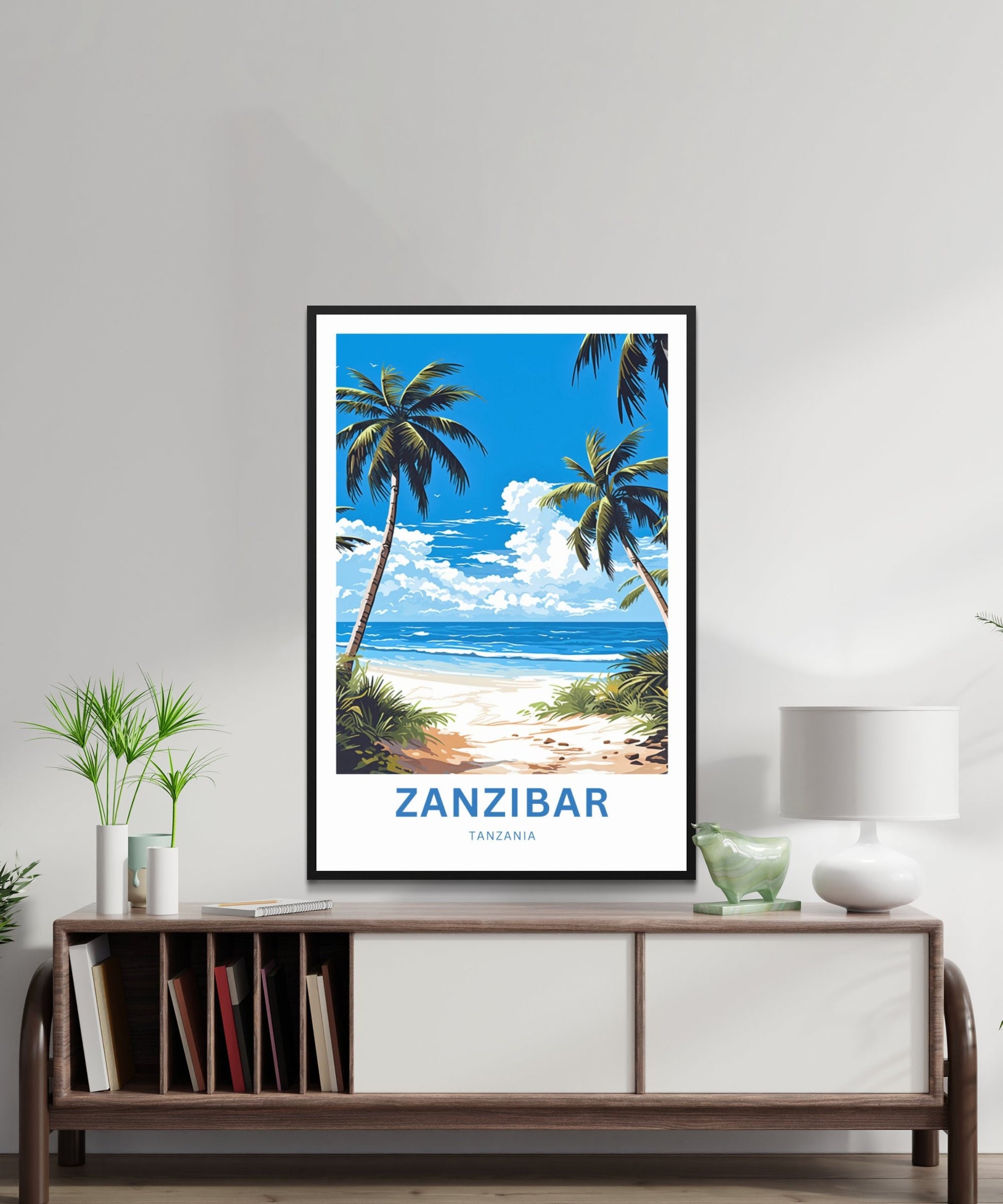 Zanzibar Travel Print - Zanzibar poster, Tanzania Wall Art, Framed present, Gift Tanzania Present - TravelTreasureCo