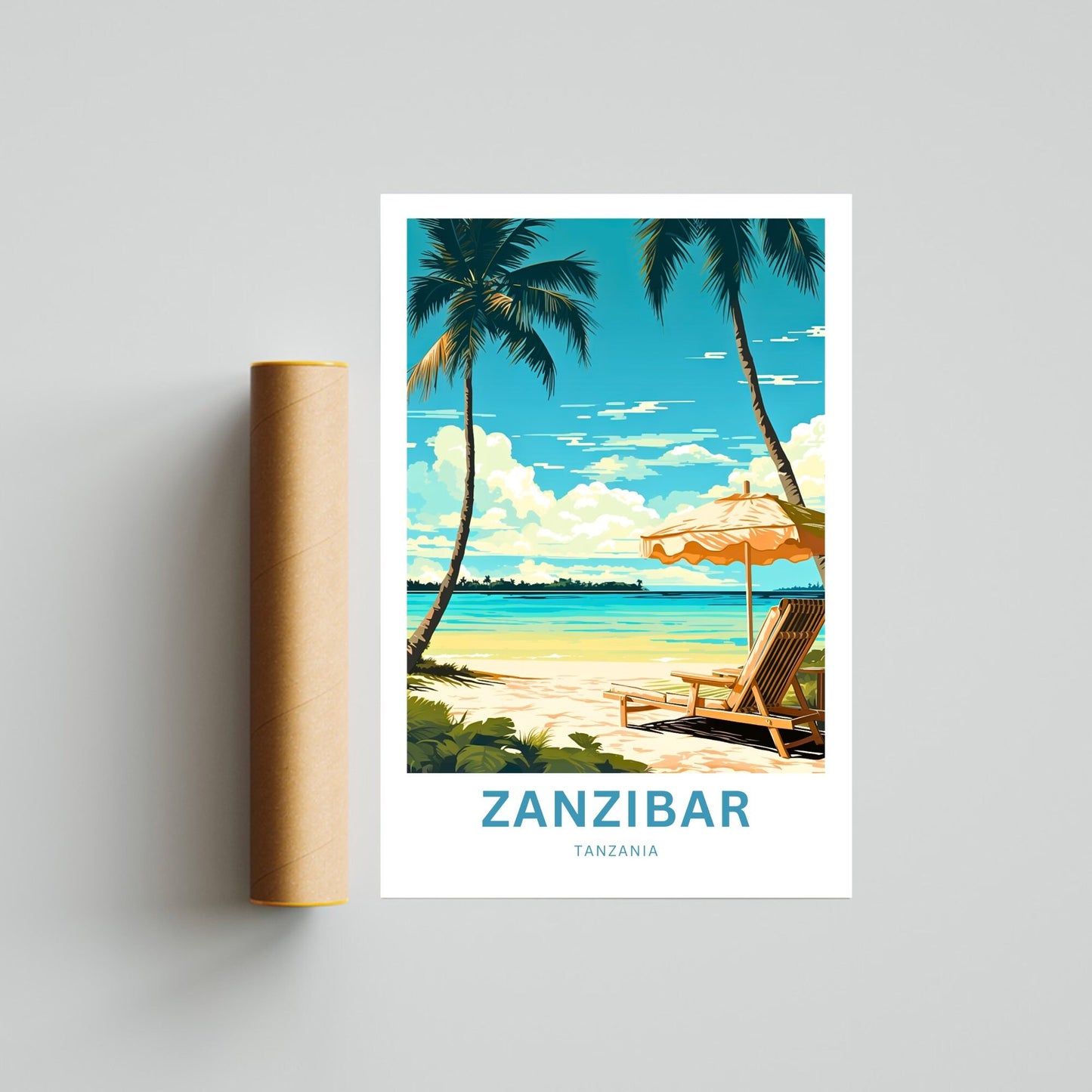 Zanzibar Travel Print - Zanzibar poster, Tanzania Wall Art, Framed present, Gift Tanzania Present - TravelTreasureCo