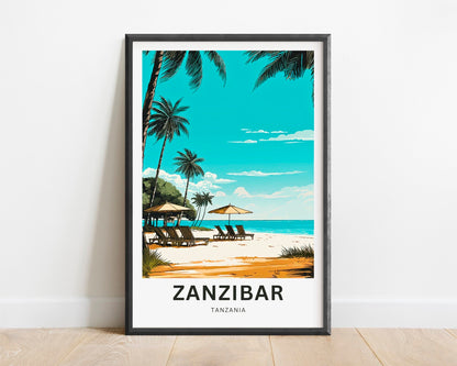 Zanzibar Travel Print - Zanzibar poster, Tanzania Wall Art, Framed present, Gift Tanzania Present - TravelTreasureCo