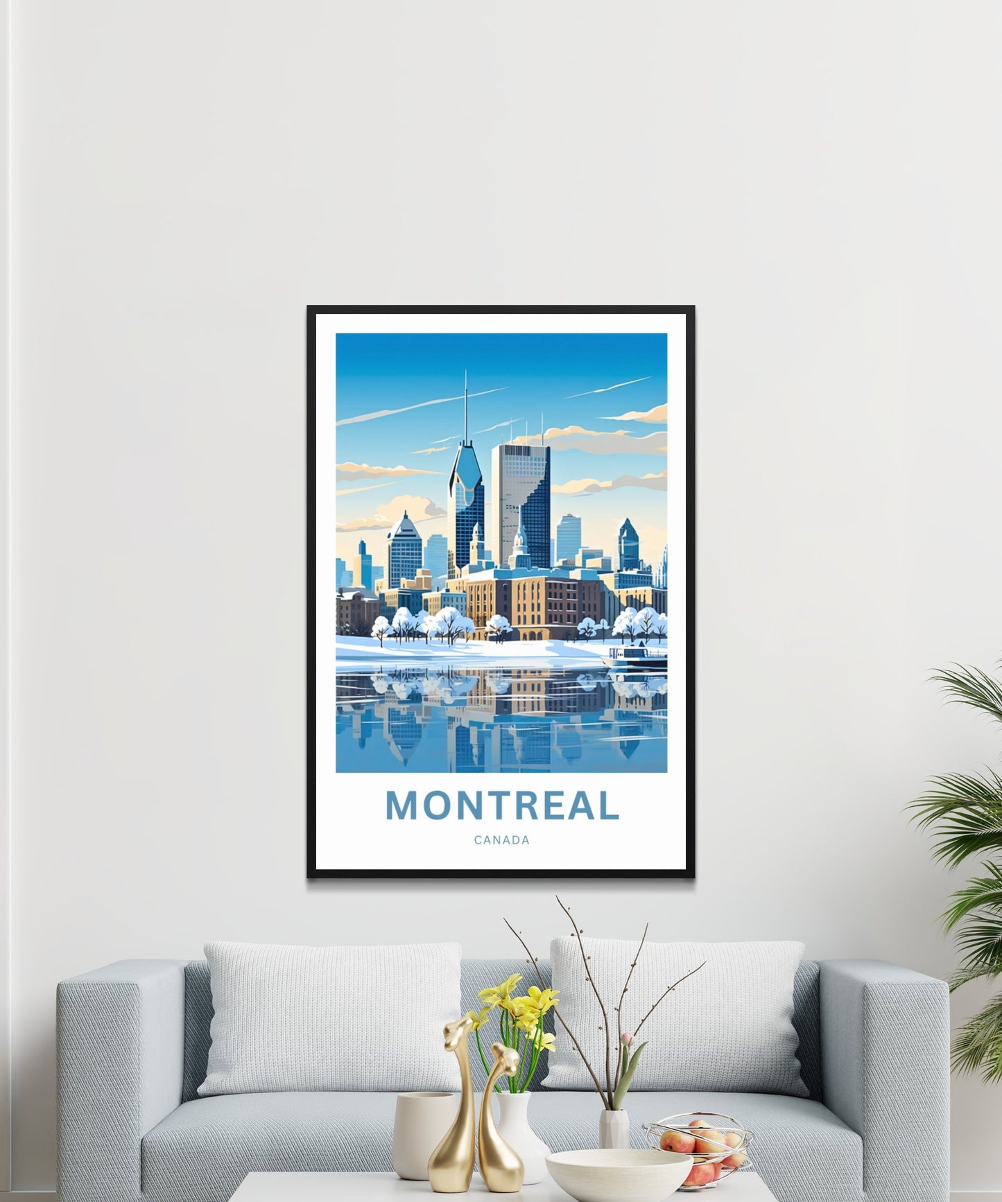 Montreal Travel Print - Montreal poster, Canada Wall Art, Framed present, Gift Canada Present - TravelTreasureCo