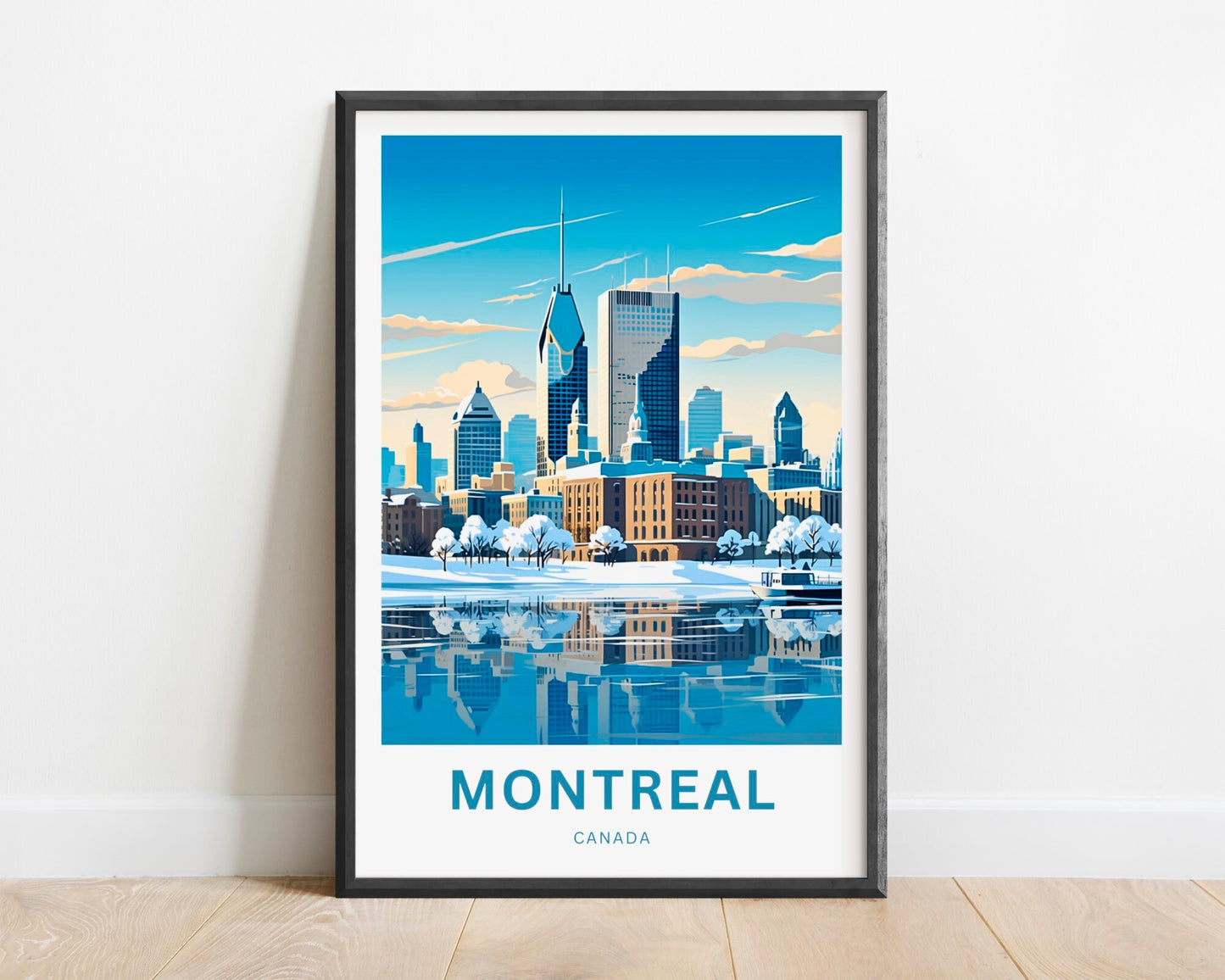 Montreal Travel Print - Montreal poster, Canada Wall Art, Framed present, Gift Canada Present - TravelTreasureCo