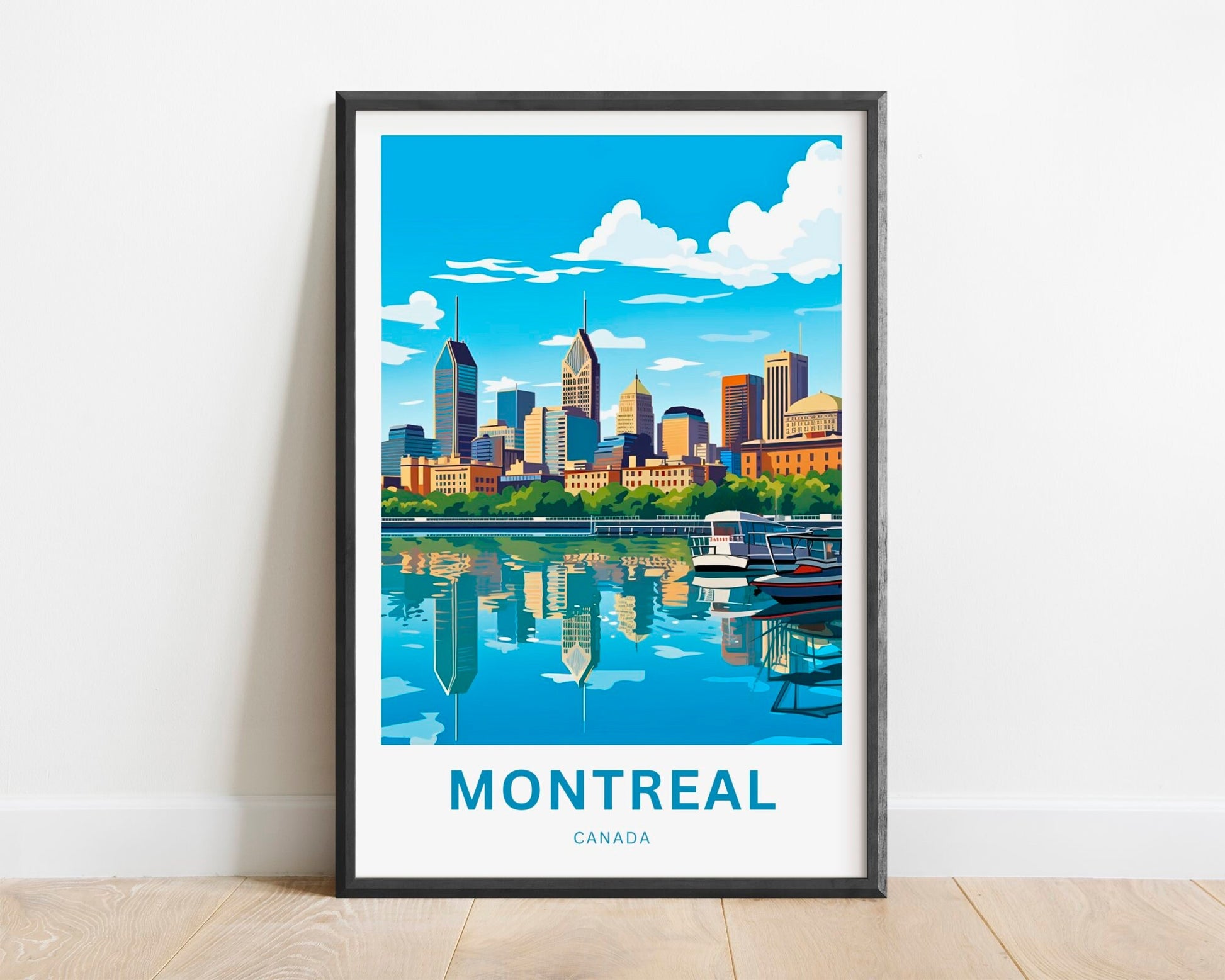 Montreal Travel Print - Montreal poster, Canada Wall Art, Framed present, Gift Canada Present - TravelTreasureCo