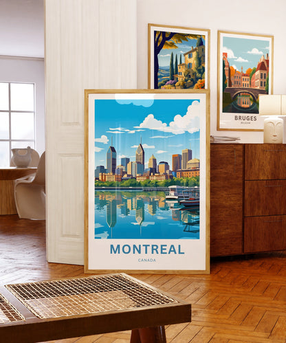 Montreal Travel Print - Montreal poster, Canada Wall Art, Framed present, Gift Canada Present - TravelTreasureCo