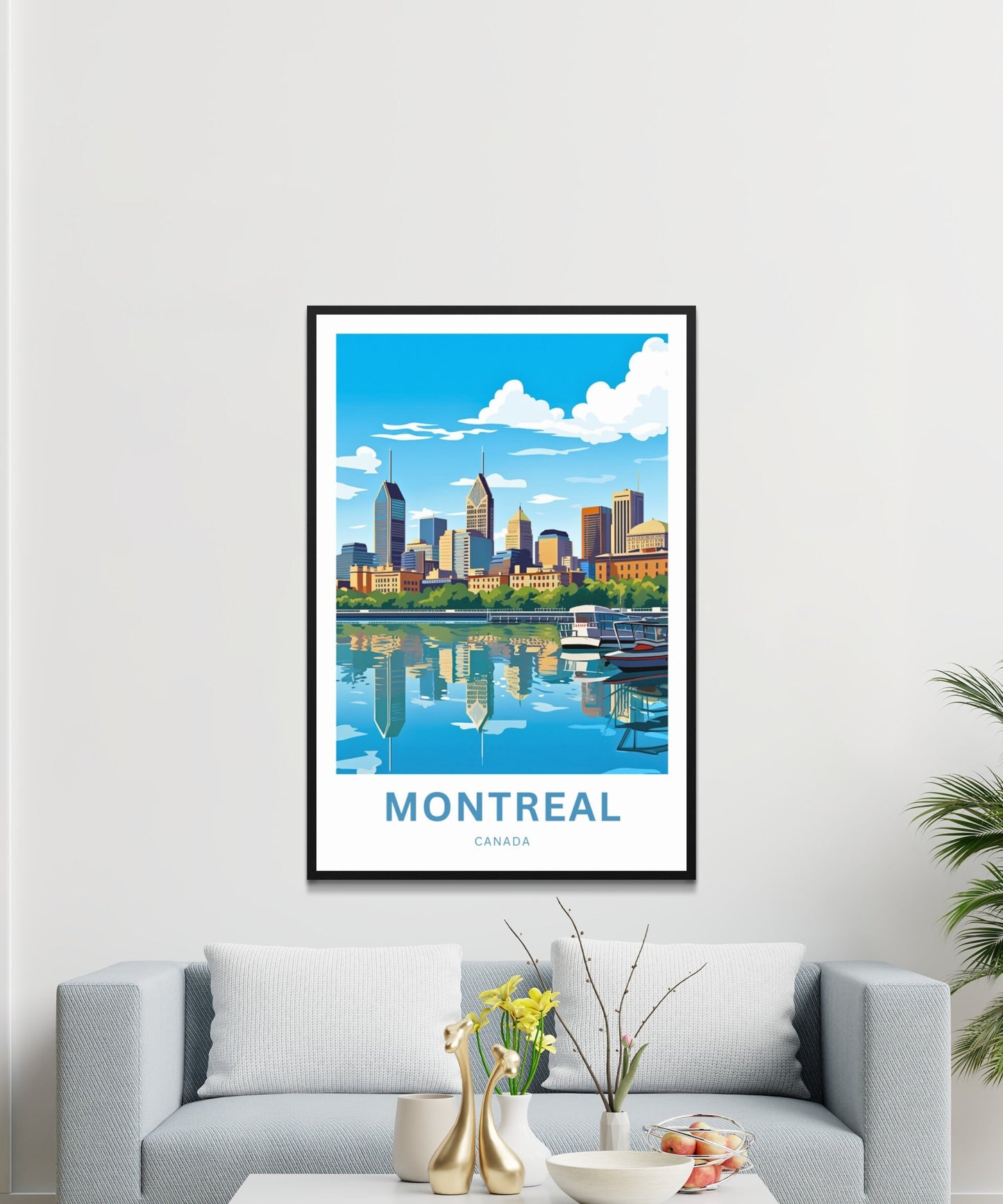 Montreal Travel Print - Montreal poster, Canada Wall Art, Framed present, Gift Canada Present - TravelTreasureCo