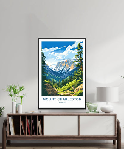 Mount Charleston Travel Print - Mount Charleston poster, Nevada Wall Art, Framed present, Gift Nevada Present - TravelTreasureCo