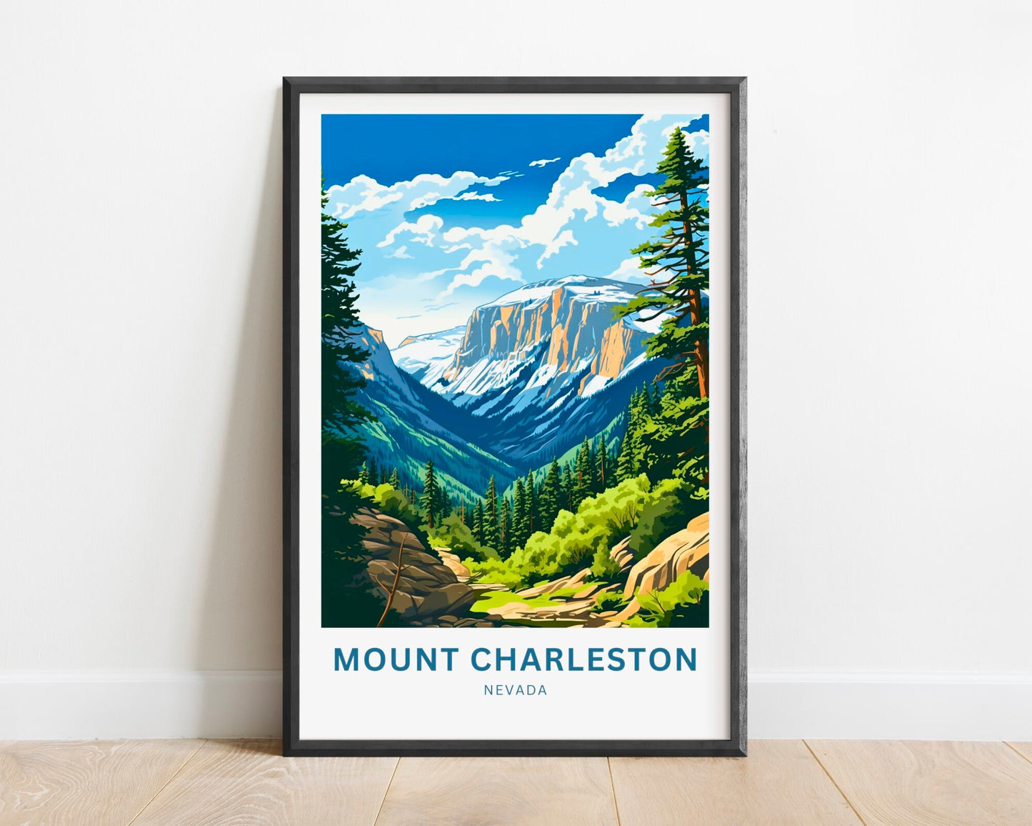 Mount Charleston Travel Print - Mount Charleston poster, Nevada Wall Art, Framed present, Gift Nevada Present - TravelTreasureCo