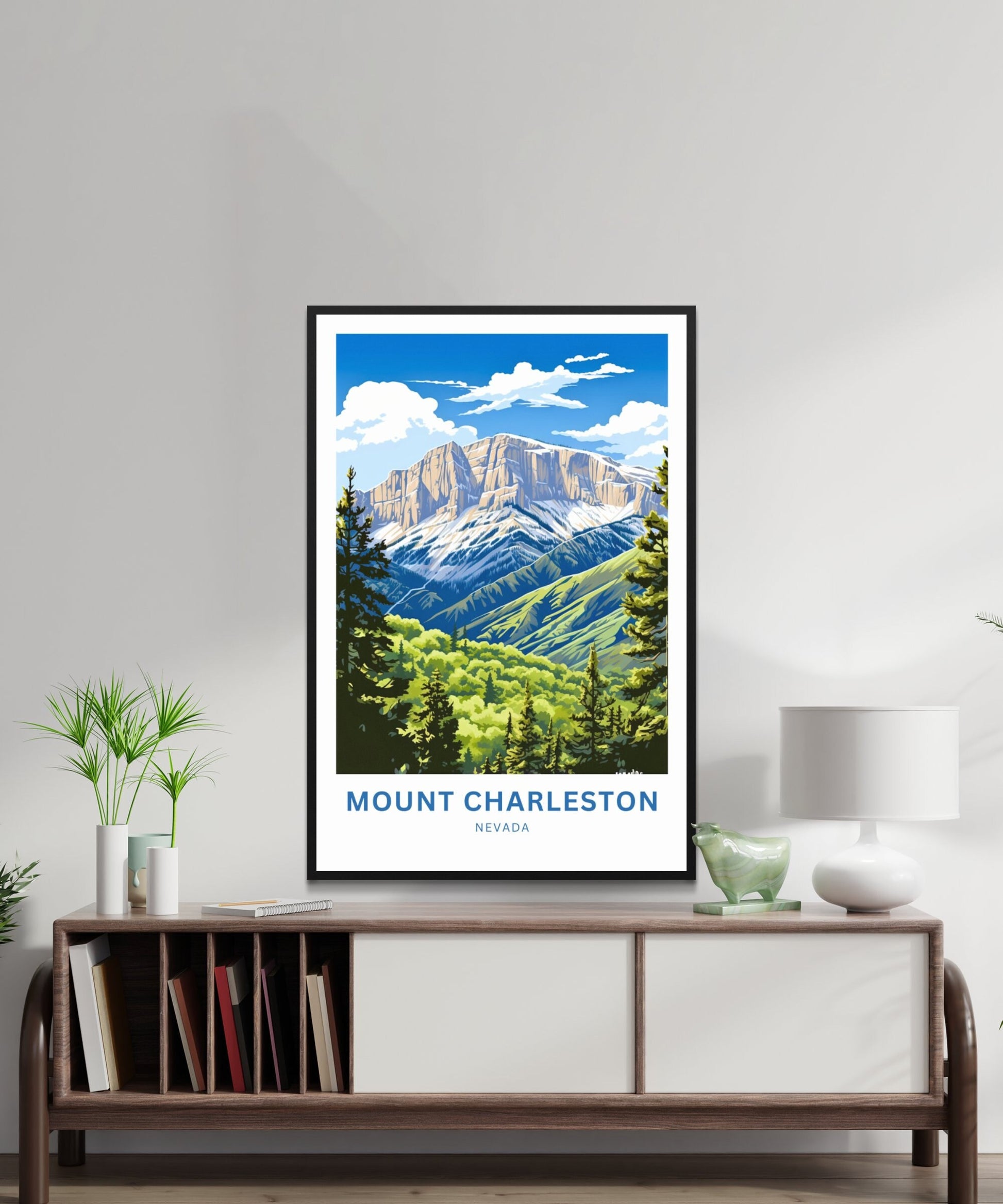 Mount Charleston Travel Print - Mount Charleston poster, Nevada Wall Art, Framed present, Gift Nevada Present - TravelTreasureCo