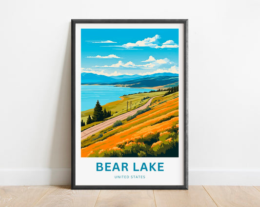 Bear Lake Travel Print - Bear Lake poster, United States Wall Art, Framed present, Gift United States Present - TravelTreasureCo