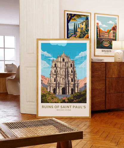 Ruins of Saint Paul's Travel Poster