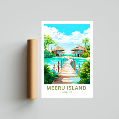 Meeru Island Travel Poster