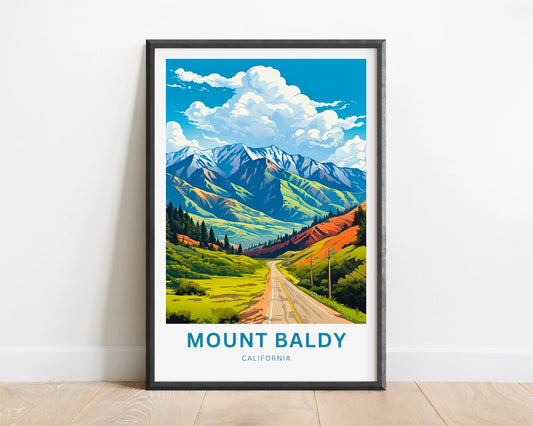 Mount Baldy Travel Poster