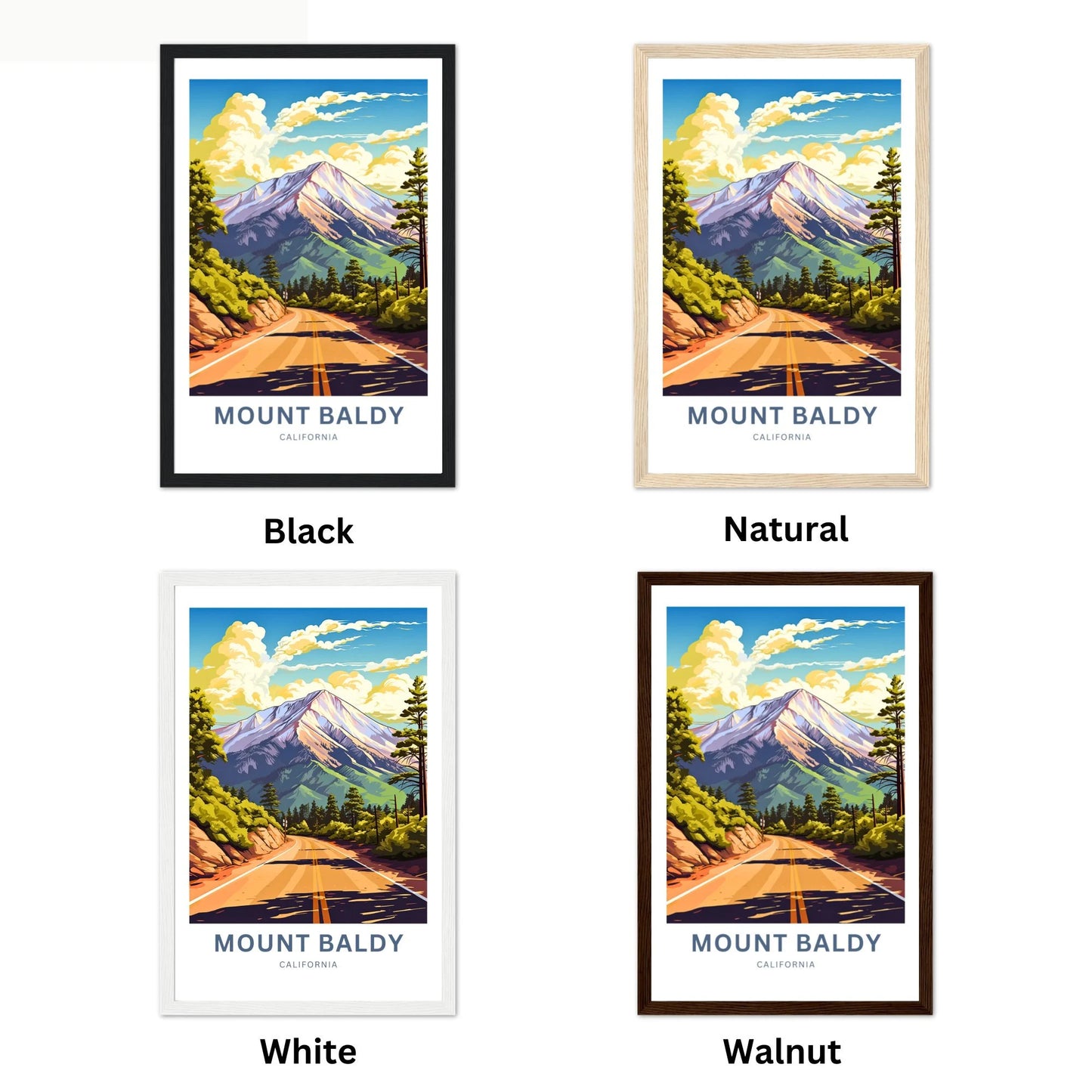 Mount Baldy Travel Poster