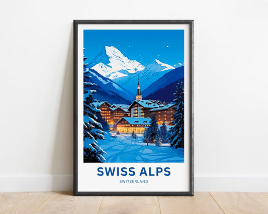 Swiss Alps Travel Poster