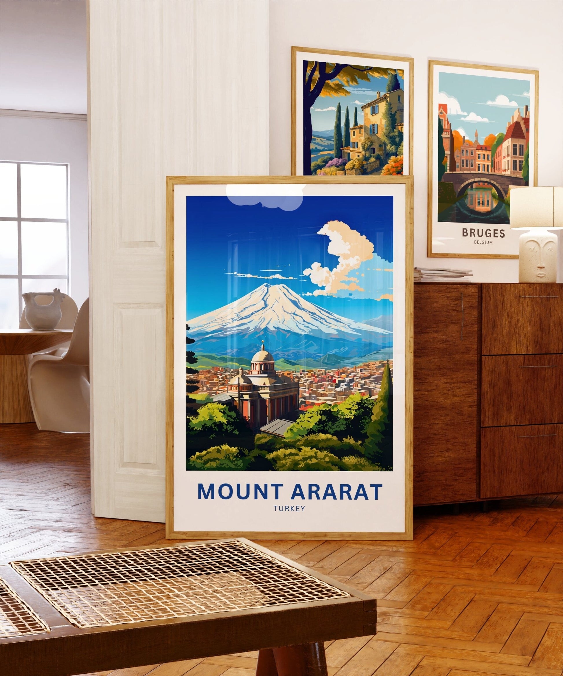 Mount Ararat Travel Print - Mount Ararat poster, Turkey Wall Art, Framed present, Gift Turkey States Present - TravelTreasureCo