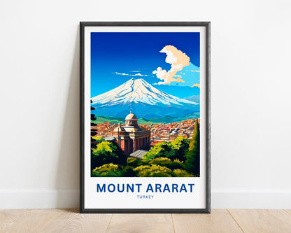 Mount Ararat Travel Print - Mount Ararat poster, Turkey Wall Art, Framed present, Gift Turkey States Present - TravelTreasureCo