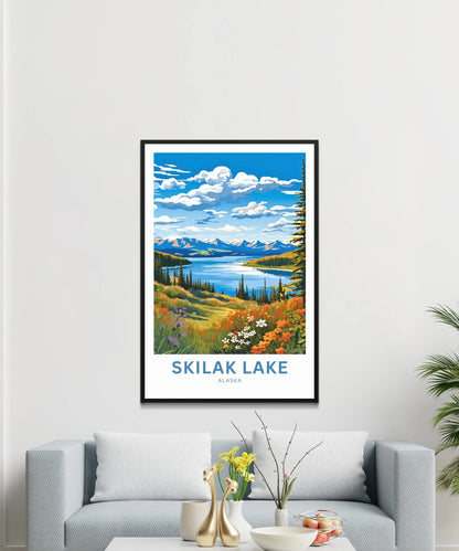 Skilak Lake Travel Poster