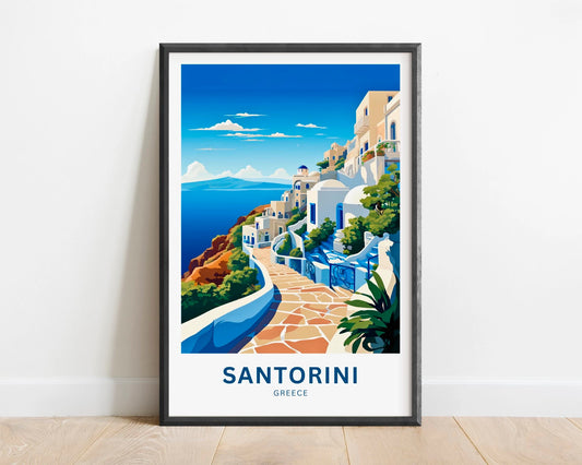 Santorini Travel Poster