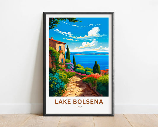 Lake Bolsena Travel Poster