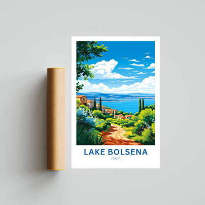 Lake Bolsena Travel Poster