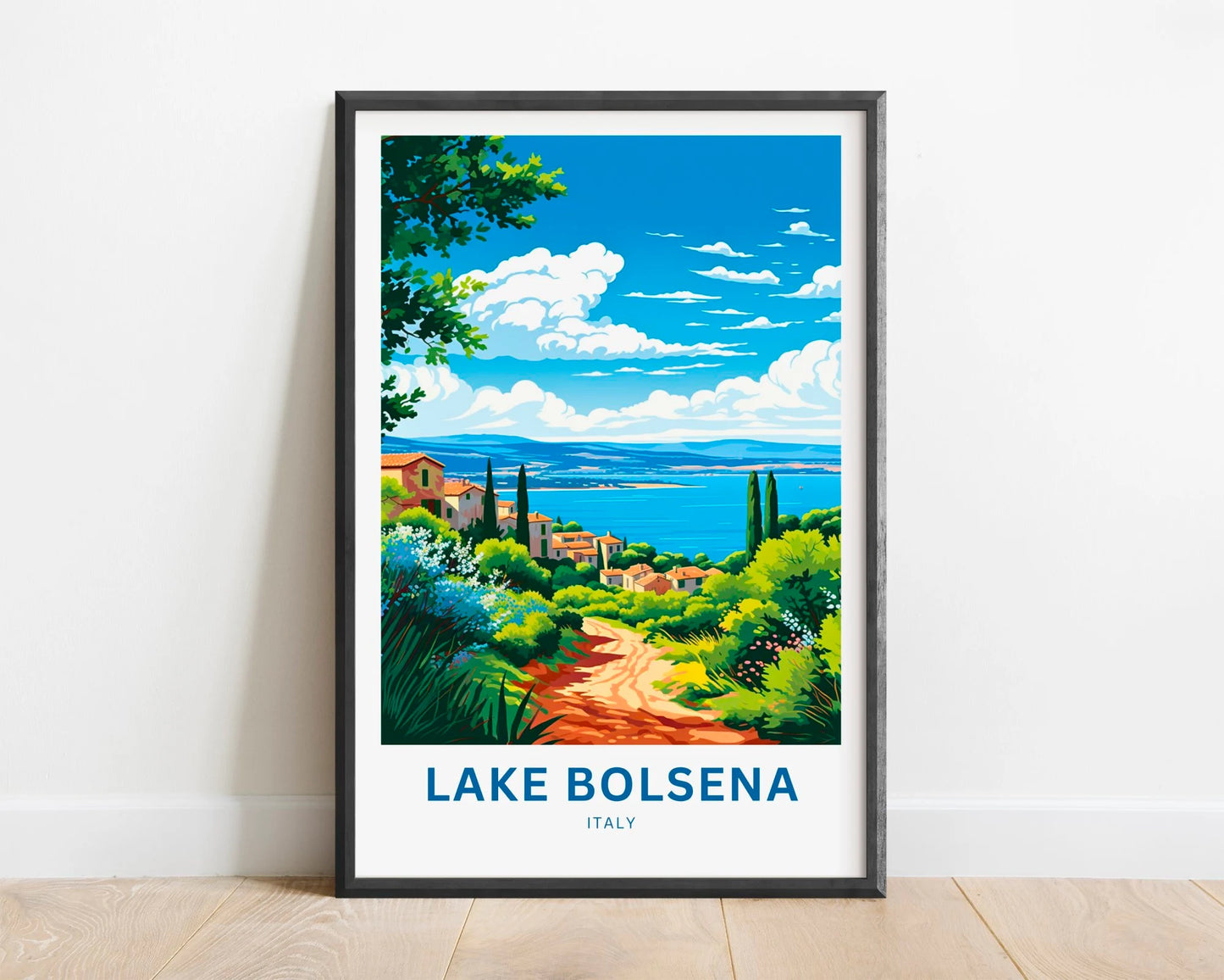 Lake Bolsena Travel Poster