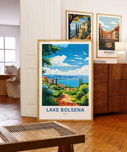 Lake Bolsena Travel Poster