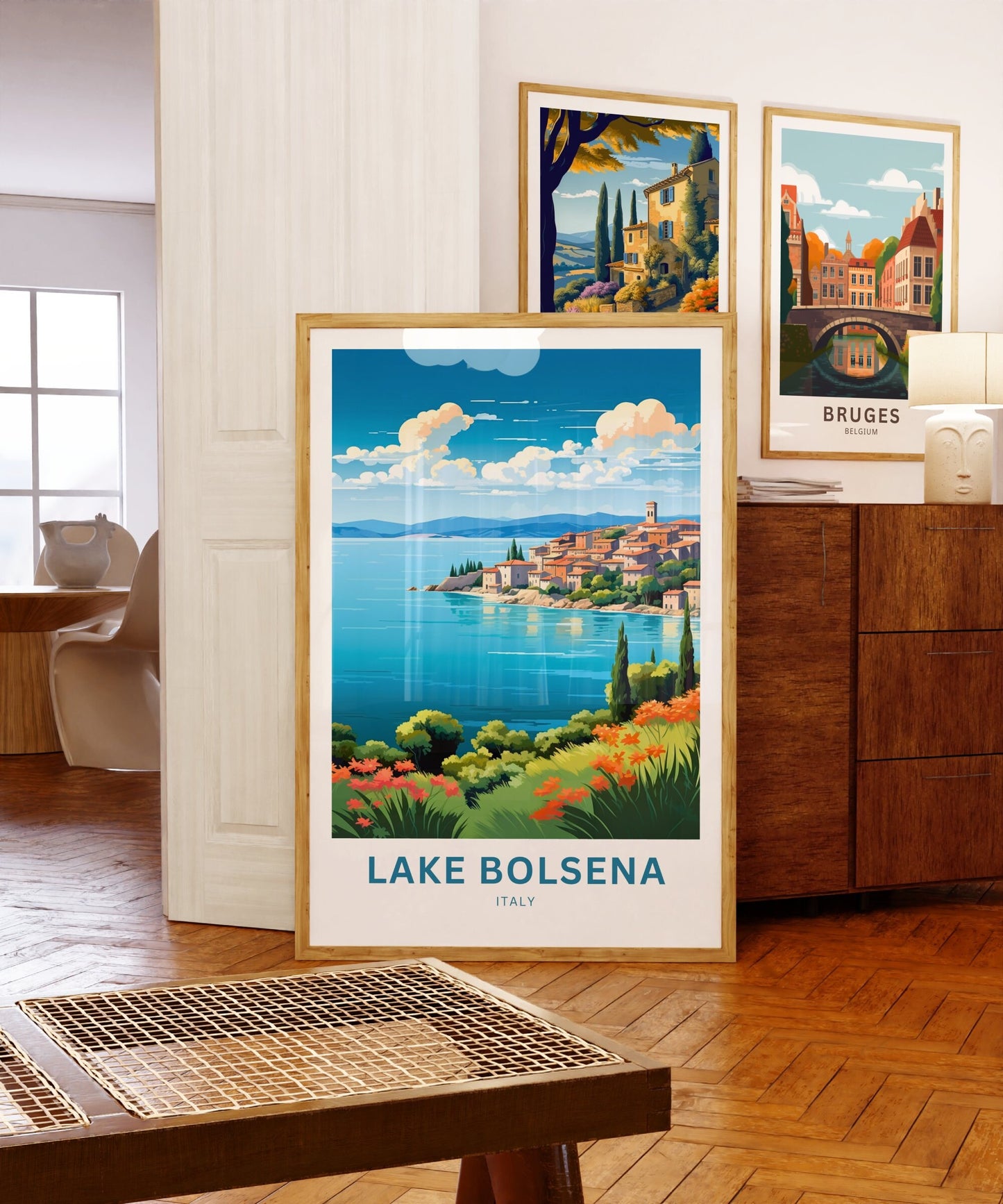 Lake Bolsena Travel Print - Lake Bolsena poster, Italy Wall Art, Framed present, Gift Italy Present - TravelTreasureCo