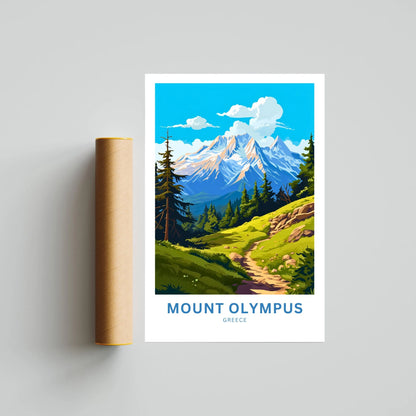 Mount Olympus Travel Poster