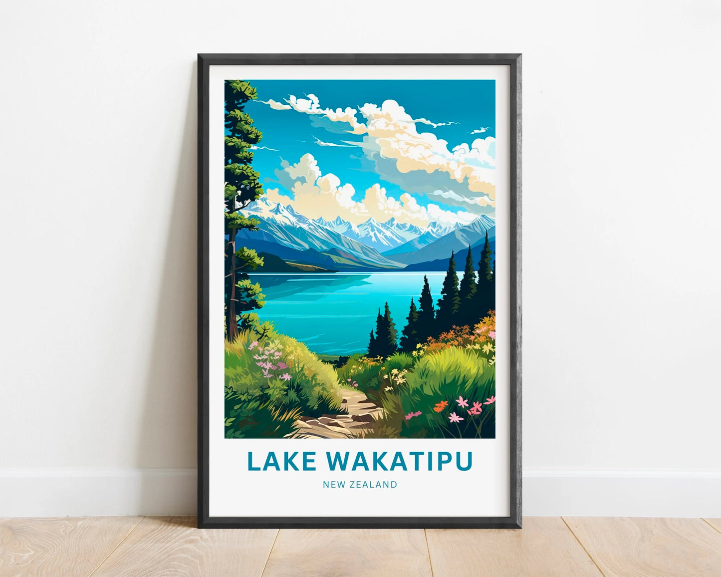 Lake Wakatipu Travel Poster