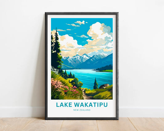 Lake Wakatipu Travel Poster
