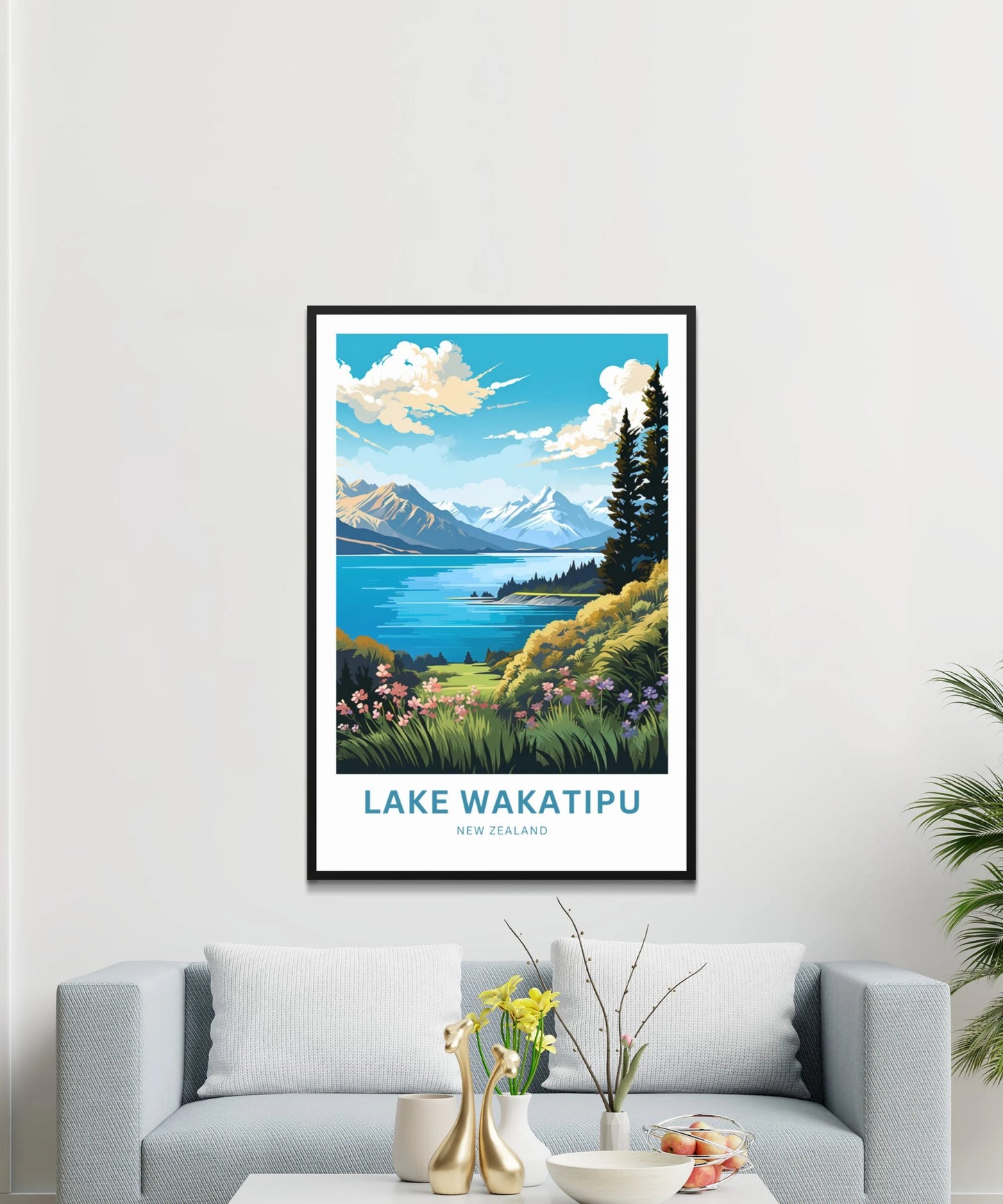 Lake Wakatipu Travel Poster