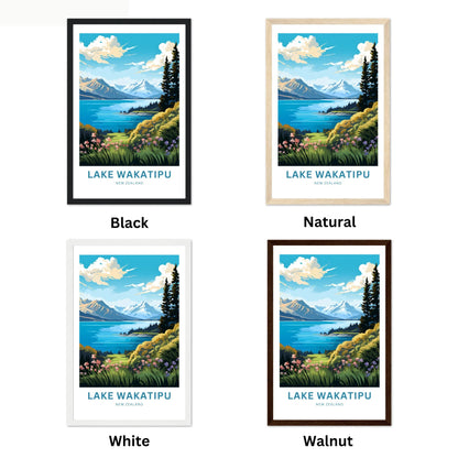 Lake Wakatipu Travel Poster