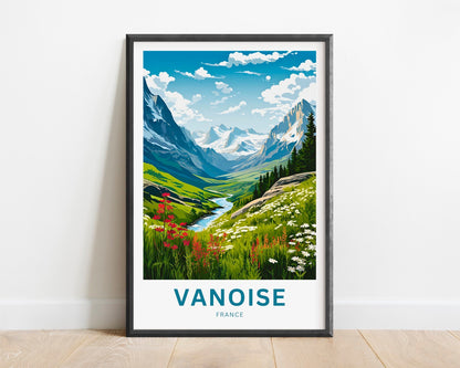 Vanoise Travel Print - Vanoise poster, France Wall Art, Framed present, Gift France Present - TravelTreasureCo