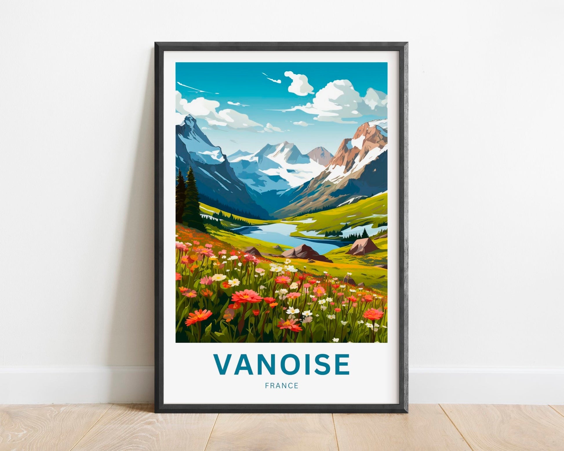 Vanoise Travel Print - Vanoise poster, France Wall Art, Framed present, Gift France Present - TravelTreasureCo