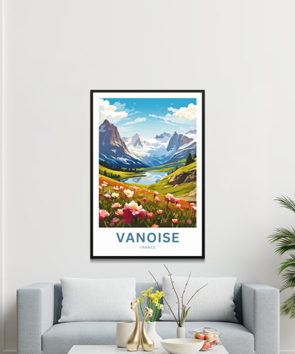 Vanoise Travel Print - Vanoise poster, France Wall Art, Framed present, Gift France Present - TravelTreasureCo