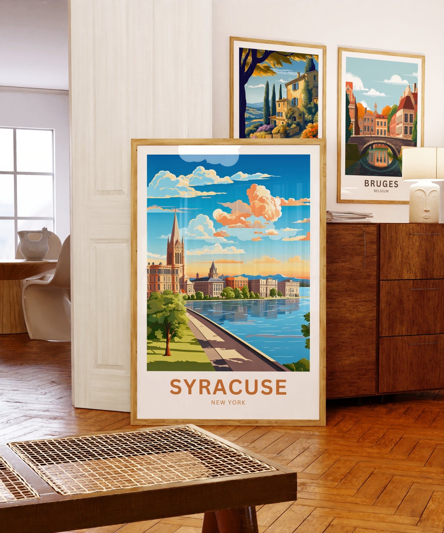 Syracuse Travel Print - Syracuse poster, New York Wall Art, Framed present, Gift New York Present - TravelTreasureCo