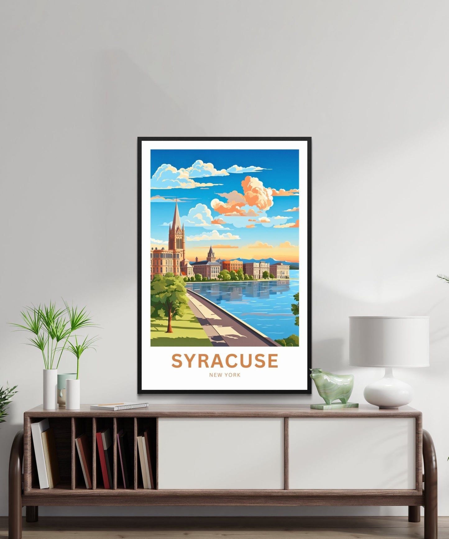 Syracuse Travel Print - Syracuse poster, New York Wall Art, Framed present, Gift New York Present - TravelTreasureCo