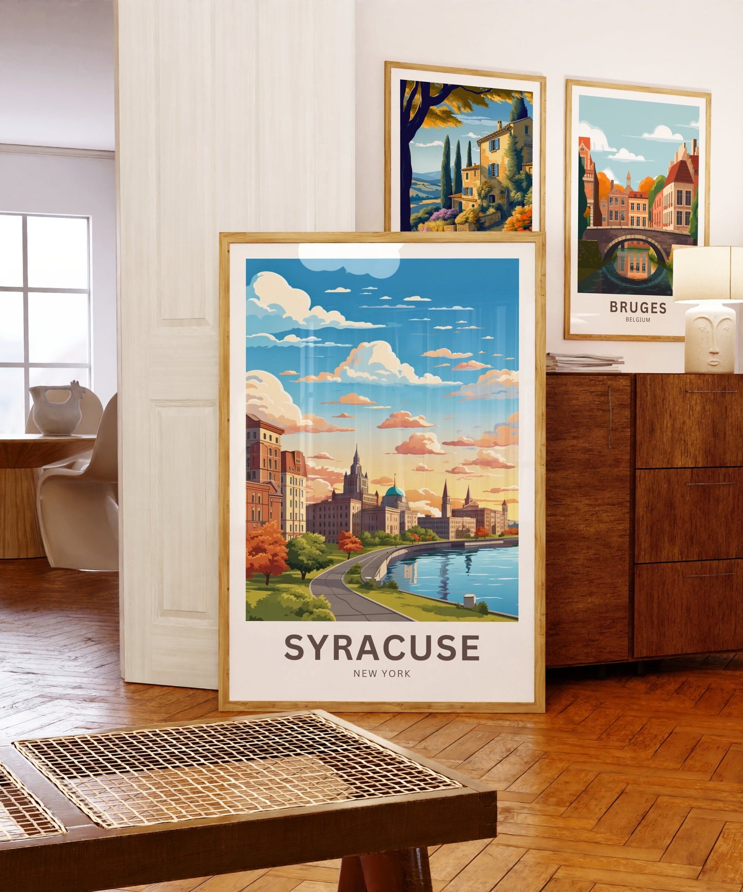 Syracuse Travel Print - Syracuse poster, New York Wall Art, Framed present, Gift New York Present - TravelTreasureCo