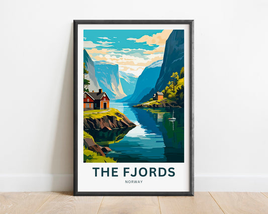 The Fjords Travel Print - The Fjords poster, Norway Wall Art, Framed present, Gift Europe Present - TravelTreasureCo