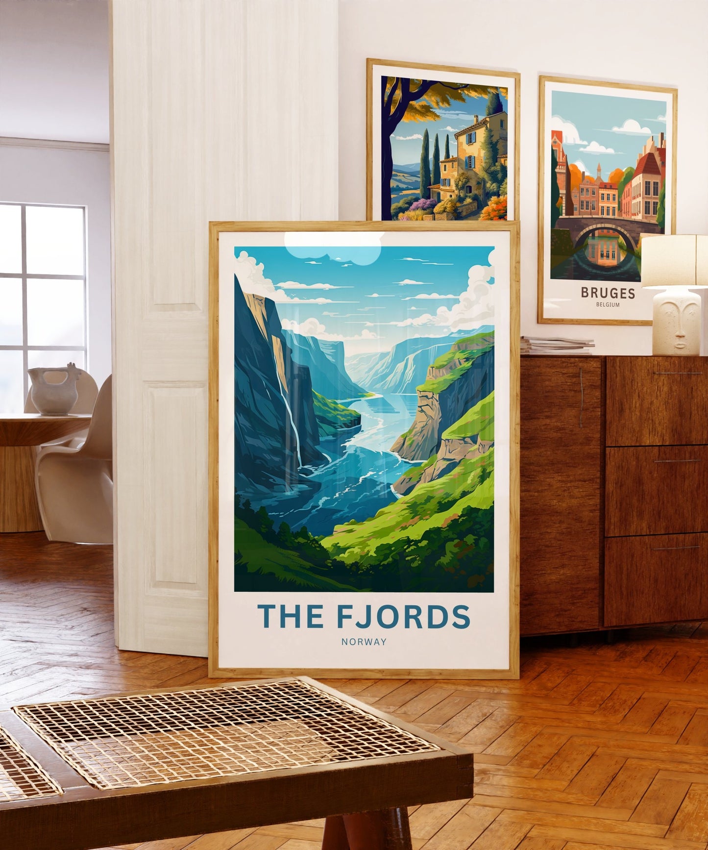 The Fjords Travel Print - The Fjords poster, Norway Wall Art, Framed present, Gift Europe Present - TravelTreasureCo