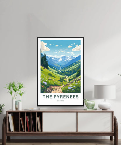 The Pyrenees Travel Poster