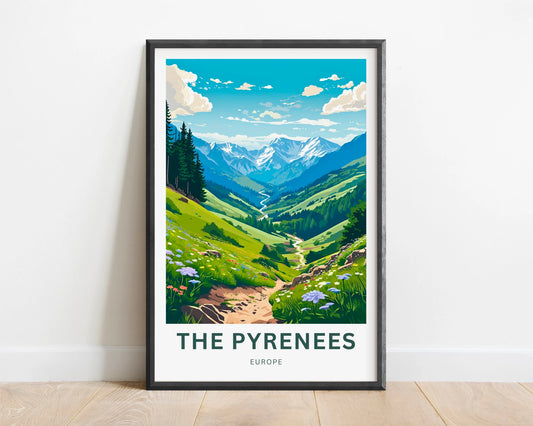 The Pyrenees Travel Poster