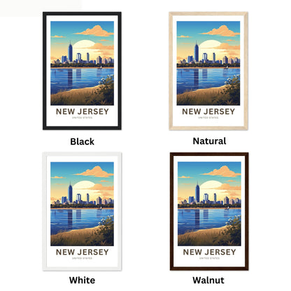 New Jersey Travel Print - New Jersey poster, United States Wall Art, Framed present, Gift United States Present - TravelTreasureCo