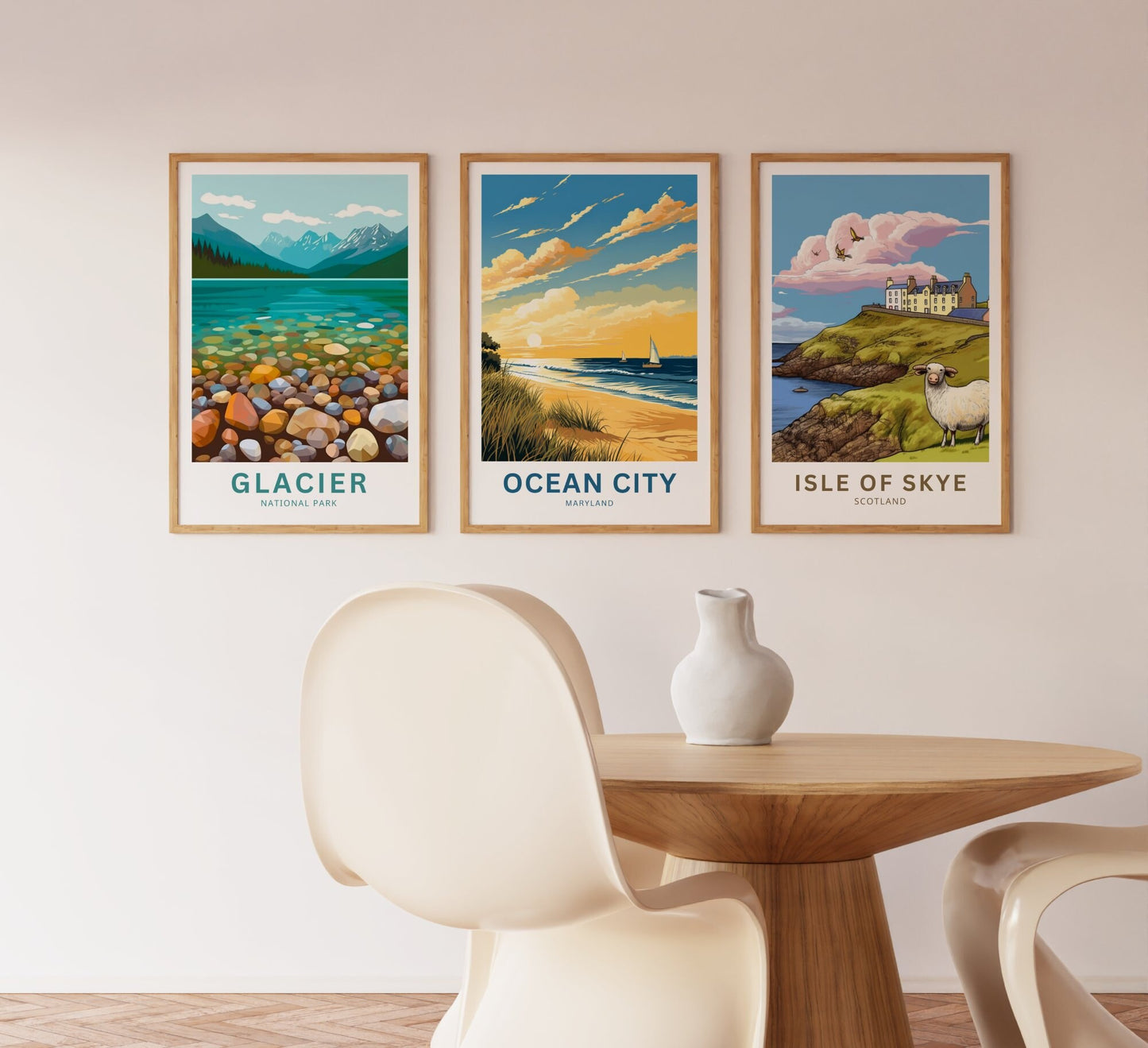 Ocean City Travel Print - Ocean City poster, Maryland Wall Art, Framed present, Gift Maryland Present - TravelTreasureCo