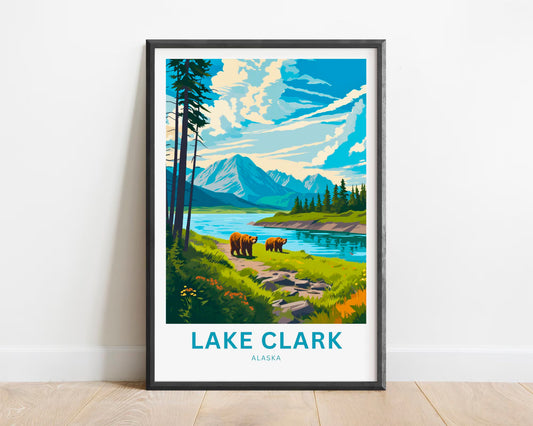 Lake Clark Travel Poster