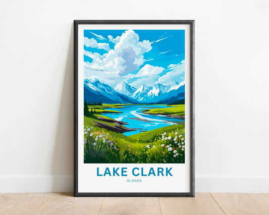 Lake Clark Travel Poster