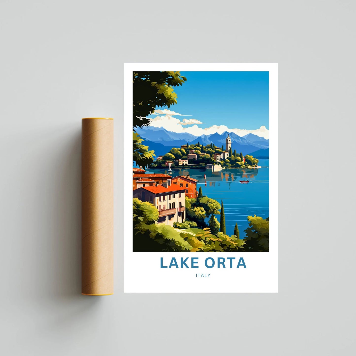 Lake Orta Travel Poster