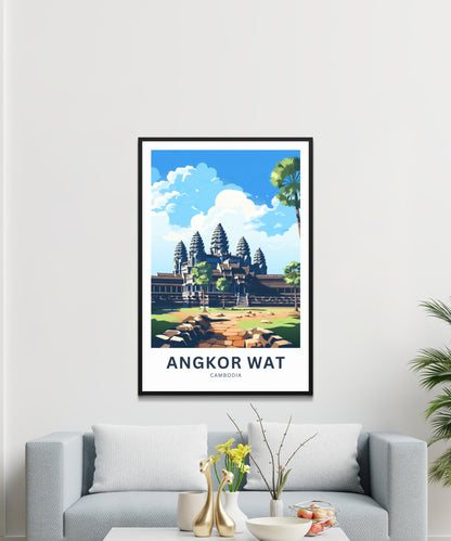 Angkor Wat Travel Poster