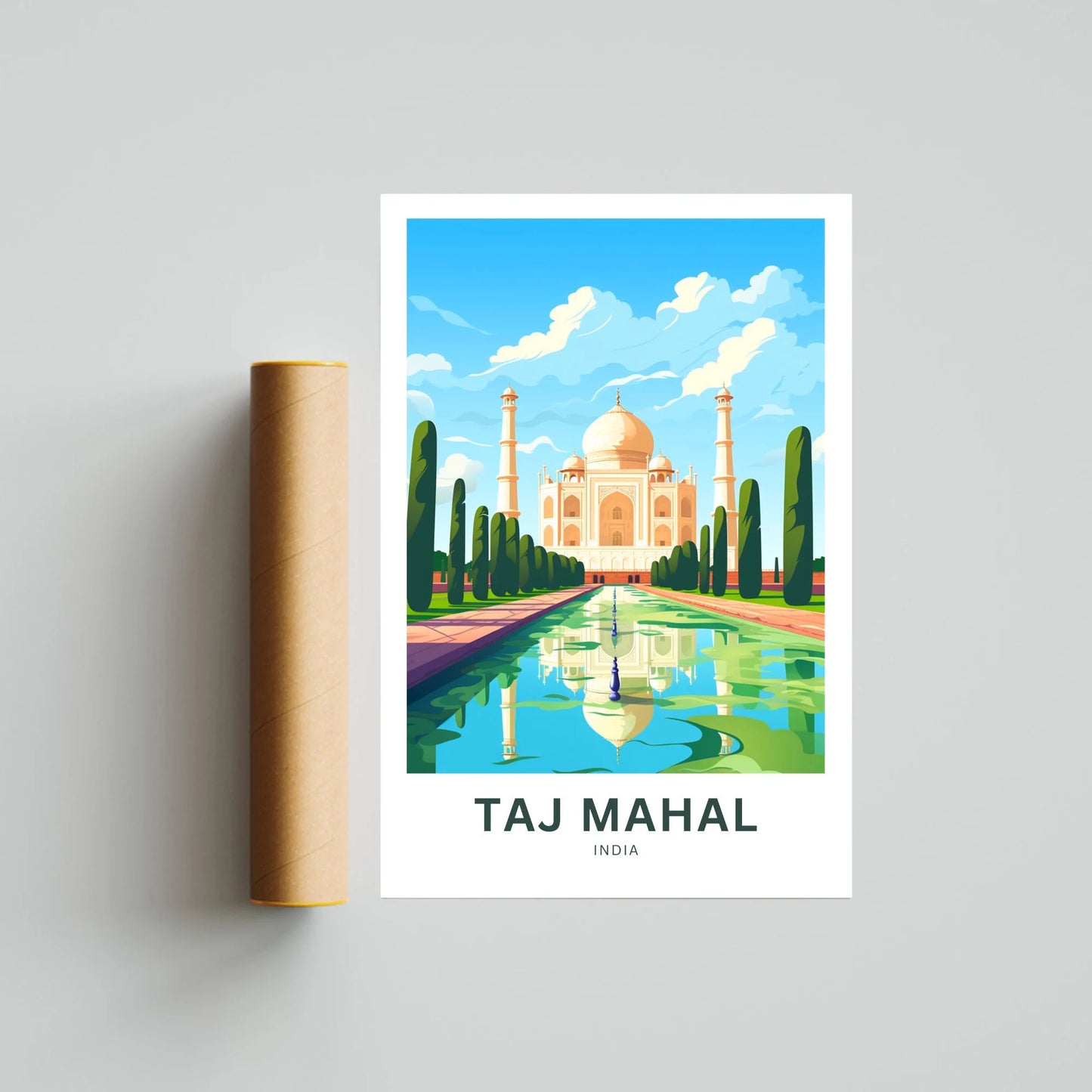 Taj Mahal Travel Poster